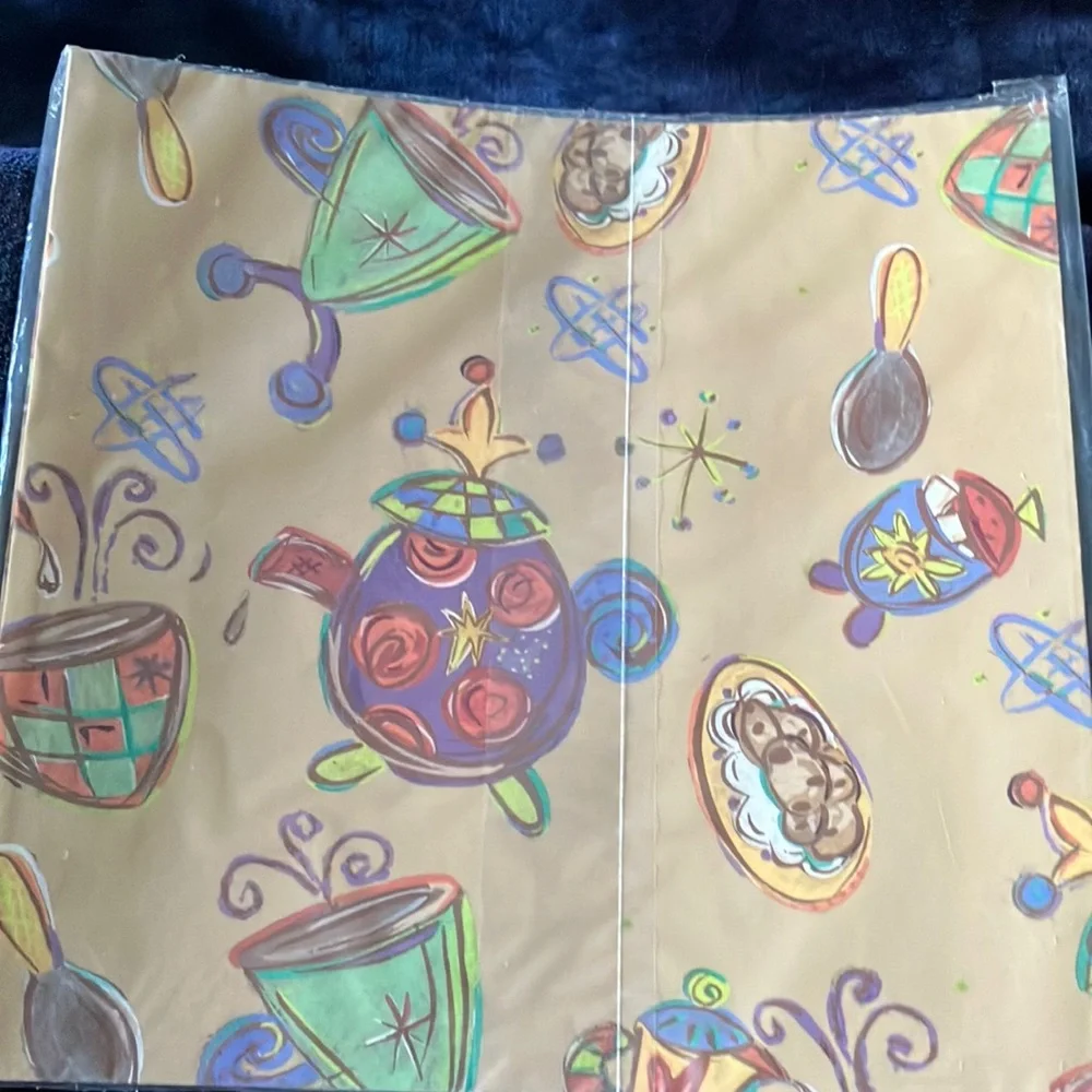 Vintage Gift Wrap with Tea Party‎ Theme